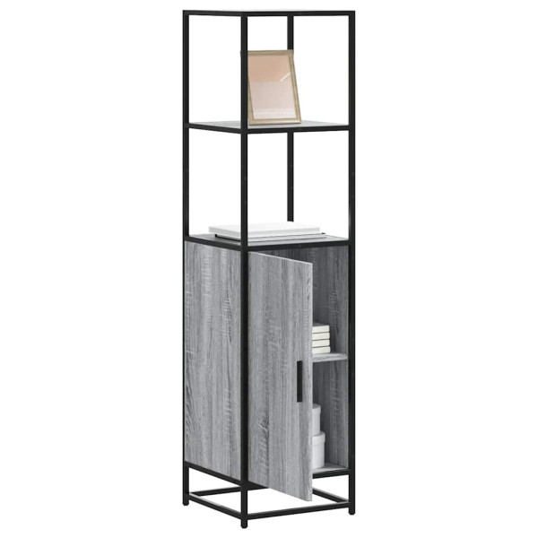 Aparador alto madera ingeniería metal gris sonoma 35.5x35x13 cm D