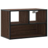Mueble TV madera ingeniería y metal marrón roble 60x31x39.5 cm 2