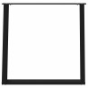 Pés de mesa de jantar em forma de U. 2 peças. preto. 80x (72-73) cm. aço 4