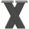 Pés para mesa de centro em formato de X. 2 peças. antracite. 40x(30-31) cm. aço 5