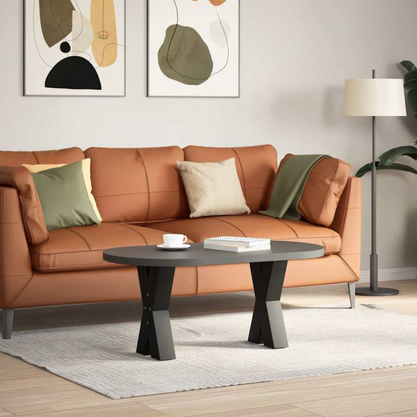 Pés para mesa de centro em formato de X. 2 peças. preto. 28x(42-43) cm. aço M 2