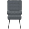 Sillón de relax con reposapiés terciopelo gris oscuro 5