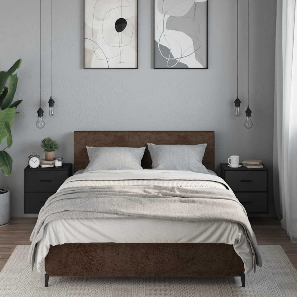 Mesas de cabeceira de parede 2 pcs 40x31x39.5 cm preto M 3