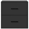 Mesas de cabeceira de parede 2 pcs 40x31x39.5 cm preto 5