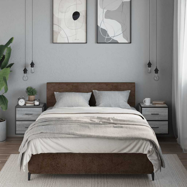 Mesitas de noche de pared 2 unidades gris sonoma 40x31x39.5 cm M 3