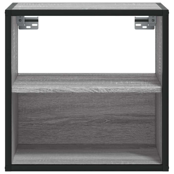 Mesita de noche de pared gris sonoma 40x31x39.5 cm M 5