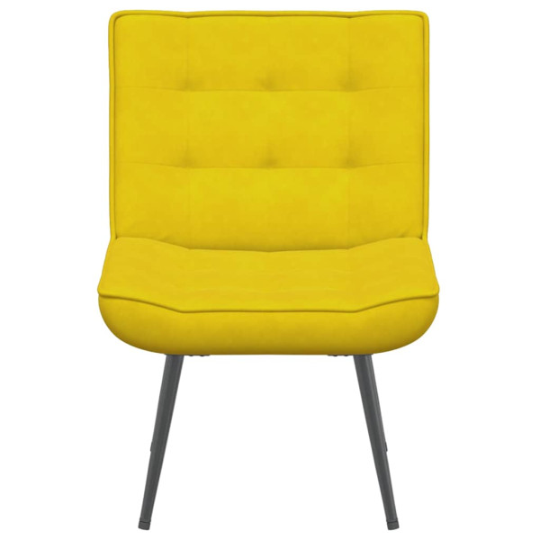 Sillón de relax terciopelo amarillo 64x74x84 cm M 4