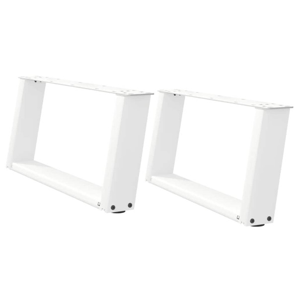 Pés para mesa de centro em formato de U. 2 peças. branco. 60x(30-31) cm. aço M 2