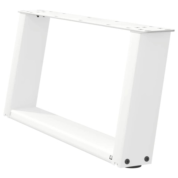 Pés para mesa de centro em formato de U. 2 peças. branco. 60x(30-31) cm. aço M 4