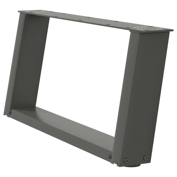 Pés para mesa de centro em forma de U. 2 peças. antracite. 70x(30-31) cm. aço M 4