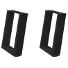 Patas de mesa de centro forma U 2uds acero negro 28x(42-43) cm 2