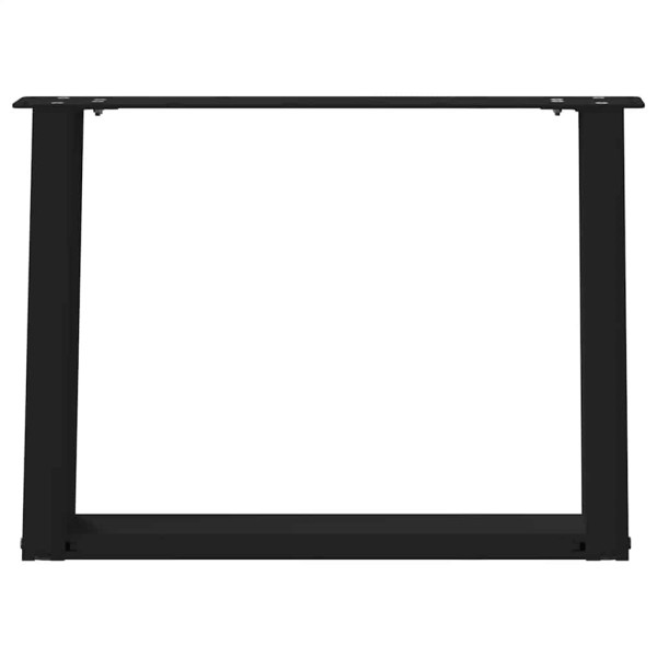Pés para mesa de centro em formato de U. 2 peças. preto. 60x (42-43) cm. aço M 5