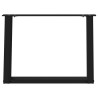 Pés para mesa de centro em formato de U. 2 peças. preto. 60x (42-43) cm. aço 5