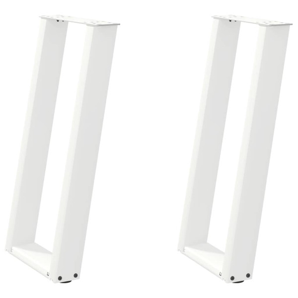 Patas de mesa consola forma U 2 uds acero blanco 28x(72-73) cm M 2