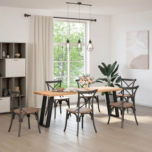 Pés de mesa de console em forma de U. 2 peças. preto. 38x(72-73) cm. aço M 3