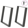 Patas para mesa comedor forma U 2uds antracita 70x(72-73) cm 1