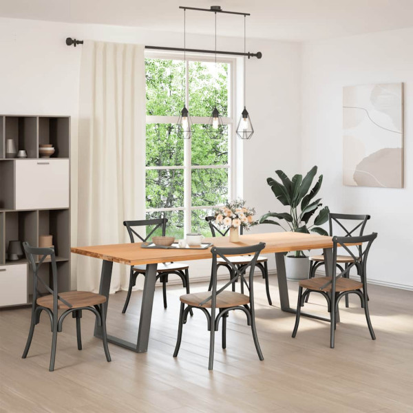 Patas para mesa comedor forma U 2uds antracita 70x(72-73) cm M 3