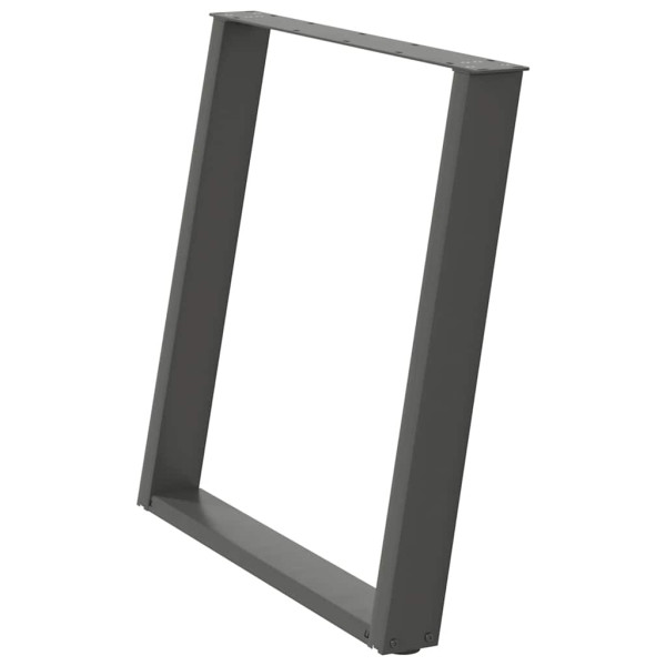 Patas para mesa comedor forma U 2uds antracita 70x(72-73) cm M 4