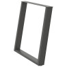 Pés para mesa de jantar em formato de U. 2 peças. antracite. 70x(72-73) cm. aço 4