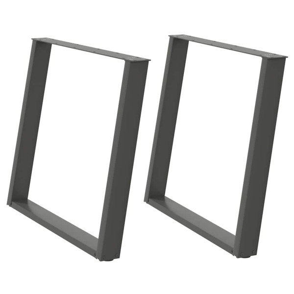 Pés para mesa de jantar em formato de U. 2 peças. antracite. 100x(72-73) cm. aço M 2