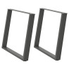 Patas para mesa comedor forma U 2uds antracita 100x(72-73) cm 2