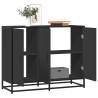 Aparador de madera de ingeniería negro 94x35x76 cm 1