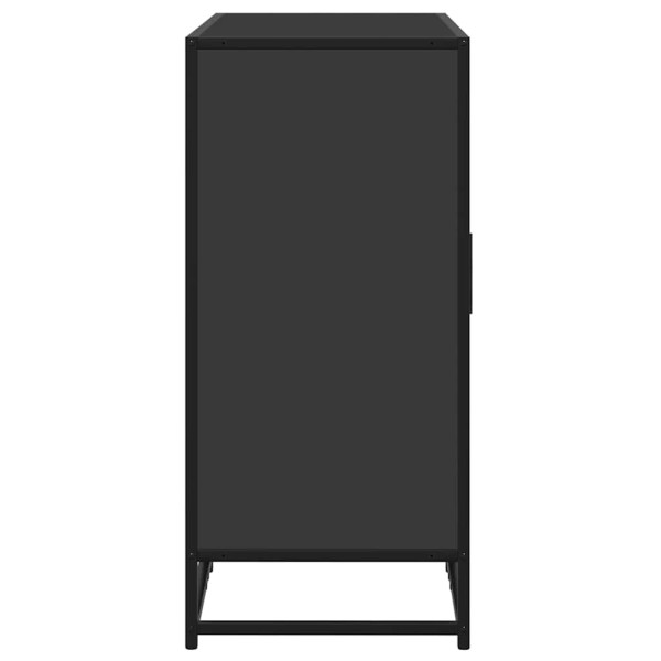 Aparador de madera de ingeniería negro 94x35x76 cm M 5