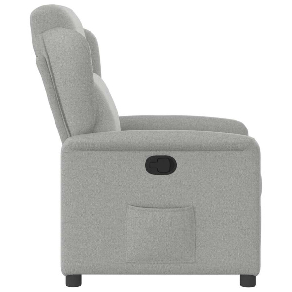 Sillón reclinable de tela gris nube M 4