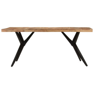 Mesa de comedor madera maciza de acacia negra 180x90x77 cm H