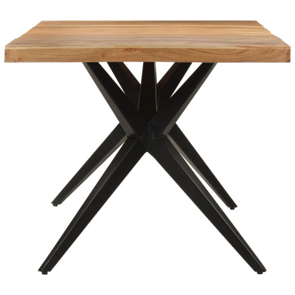 Mesa de comedor madera maciza de acacia negra 180x90x77 cm M 3