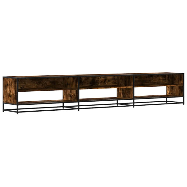 Mueble de TV madera de ingeniería roble ahumado 270x40x46 cm M 2