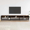Mueble de TV madera de ingeniería roble ahumado 270x40x46 cm 3