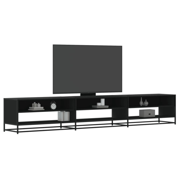Mueble de TV madera de ingeniería negro 270x40x46 cm D