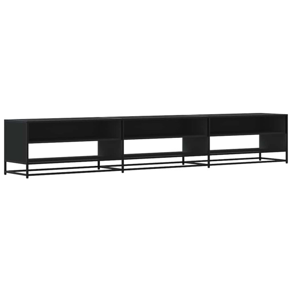 Mueble de TV madera de ingeniería negro 270x40x46 cm M 2