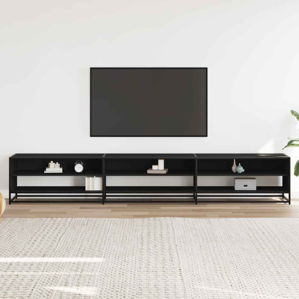 Mueble de TV madera de ingeniería negro 270x40x46 cm M 3