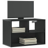 Mueble de TV metal y madera de ingeniería negro 60x31x39.5 cm 1