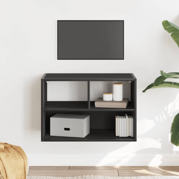 Mueble de TV metal y madera de ingeniería negro 60x31x39.5 cm M 3
