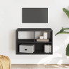 Mueble de TV metal y madera de ingeniería negro 60x31x39.5 cm 3