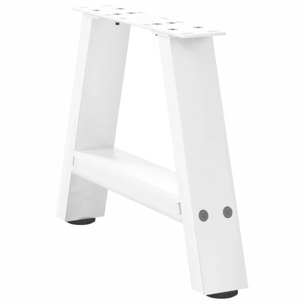 Patas de mesa de centro forma A 2uds acero blanco 50x(30-31) cm M 4
