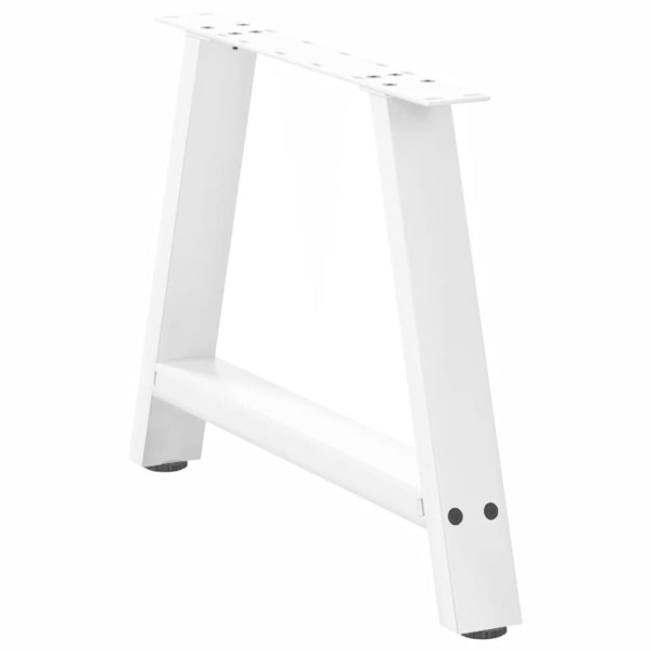 Patas de mesa de centro forma A 2uds acero blanco 70x(42-43) cm M 4