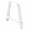 Patas de mesa de centro forma A 2uds acero blanco 70x(42-43) cm 4