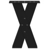 Pés para mesa de centro em formato de X. 2 peças. preto. 38x(42-43) cm. aço 5