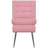 Sillón de relax con reposapiés terciopelo rosa 4