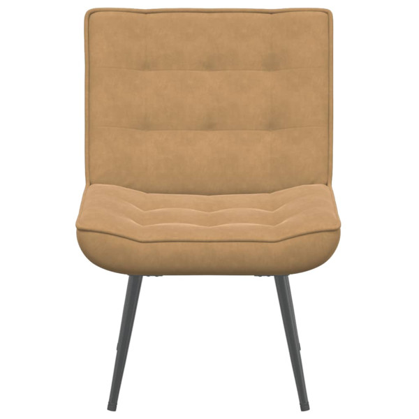 Sillón de relax terciopelo marrón 64x74x84 cm M 4