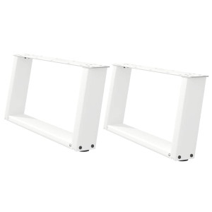 Pés para mesa de centro em formato de U. 2 peças. branco. 70x(30-31) cm. aço H