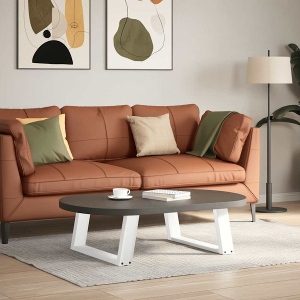 Pés para mesa de centro em formato de U. 2 peças. branco. 70x(30-31) cm. aço M 3