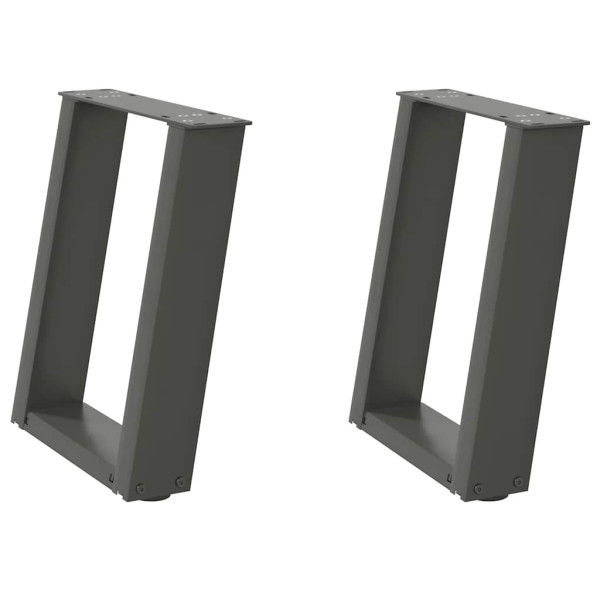 Pés para mesa de centro em formato de U. 2 peças. antracite. 28x(42-43) cm. aço M 2