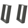 Pés para mesa de centro em formato de U. 2 peças. antracite. 28x(42-43) cm. aço 2