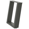 Pés para mesa de centro em formato de U. 2 peças. antracite. 28x(42-43) cm. aço 4
