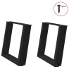 Patas de mesa de centro forma U 2uds acero negro 50x(42-43) cm 1